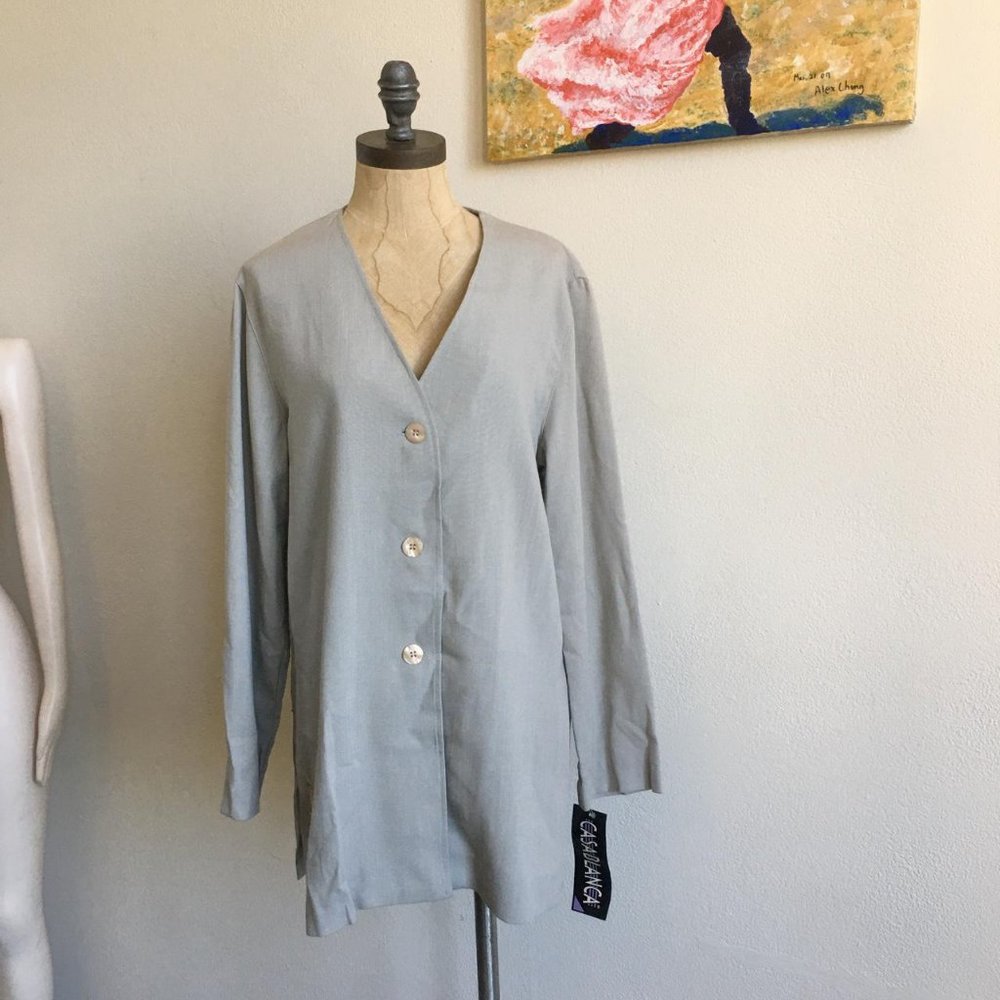 90'S VINTAGE CASABLANCA JACKET IN GREY